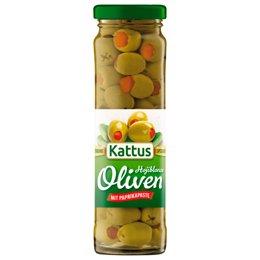 Kattus große Oliven mit Paprikapaste 85g